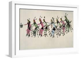 Public Dance in Honour of the Warrior He Dog-Amos Bad Heart Buffalo-Framed Giclee Print