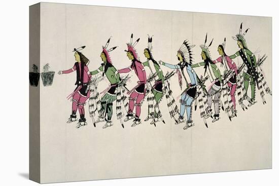 Public Dance in Honour of the Warrior He Dog-Amos Bad Heart Buffalo-Stretched Canvas