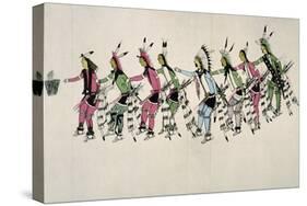 Public Dance in Honour of the Warrior He Dog-Amos Bad Heart Buffalo-Stretched Canvas