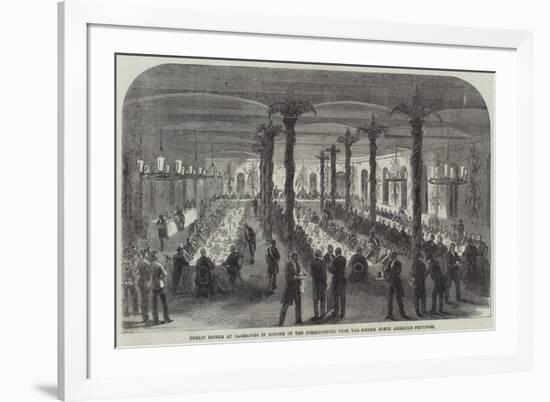 Public Dinner at Barbadoes in Honour of the Commissioners from the British North American Provinces-null-Framed Giclee Print