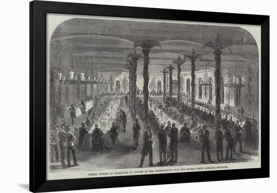 Public Dinner at Barbadoes in Honour of the Commissioners from the British North American Provinces-null-Framed Giclee Print