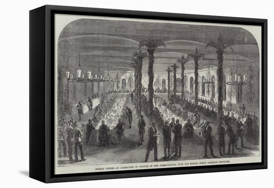 Public Dinner at Barbadoes in Honour of the Commissioners from the British North American Provinces-null-Framed Stretched Canvas
