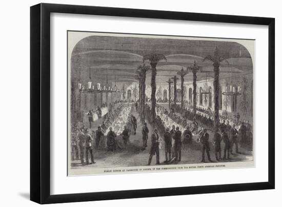 Public Dinner at Barbadoes in Honour of the Commissioners from the British North American Provinces-null-Framed Giclee Print