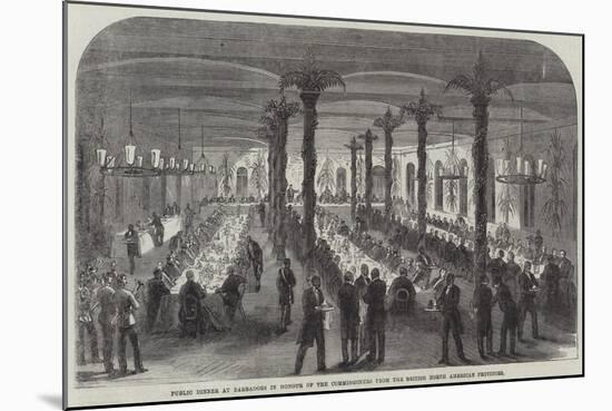 Public Dinner at Barbadoes in Honour of the Commissioners from the British North American Provinces-null-Mounted Giclee Print