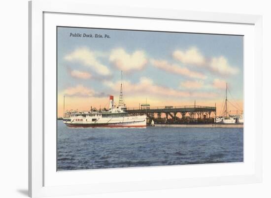 Public Dock, Erie, Pittsburgh, Pennsylvania-null-Framed Premium Giclee Print