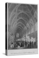 'Public Exhibition of Frescoes & Sculpture in Westminster Hall', c1841-William Radclyffe-Stretched Canvas