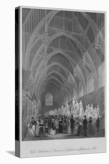 'Public Exhibition of Frescoes & Sculpture in Westminster Hall', c1841-William Radclyffe-Stretched Canvas