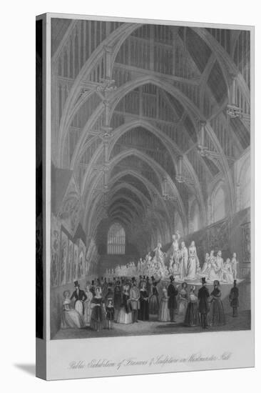 'Public Exhibition of Frescoes & Sculpture in Westminster Hall', c1841-William Radclyffe-Stretched Canvas