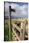 Public Footpath Sign and Kissing Gate, Longridge Fell, Lancashire-Peter Thompson-Stretched Canvas