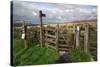 Public Footpath Sign and Kissing Gate, Longridge Fell, Lancashire-Peter Thompson-Stretched Canvas