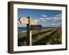 Public Footpath Sign on Lindisfarne, Northumberland, England, United Kingdom, Europe-Rob Cousins-Framed Photographic Print