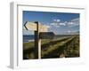 Public Footpath Sign on Lindisfarne, Northumberland, England, United Kingdom, Europe-Rob Cousins-Framed Photographic Print