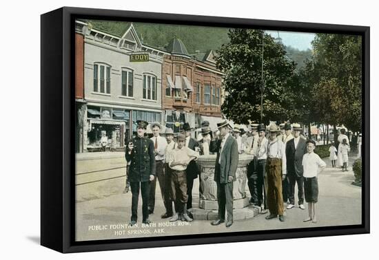 Public Fountain, Hot Springs-null-Framed Stretched Canvas