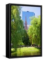 Public Garden founded 1837 and Boston Common in Summer, Boston, Ma., New England, USA-null-Framed Stretched Canvas