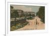 Public Garden in Bordeaux, France. Postcard Sent in 1913-French Photographer-Framed Giclee Print