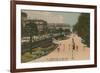 Public Garden in Bordeaux, France. Postcard Sent in 1913-French Photographer-Framed Giclee Print