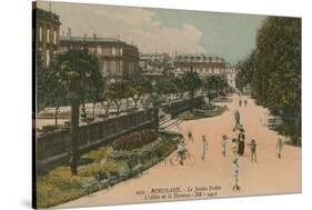 Public Garden in Bordeaux, France. Postcard Sent in 1913-French Photographer-Stretched Canvas