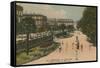 Public Garden in Bordeaux, France. Postcard Sent in 1913-French Photographer-Framed Stretched Canvas