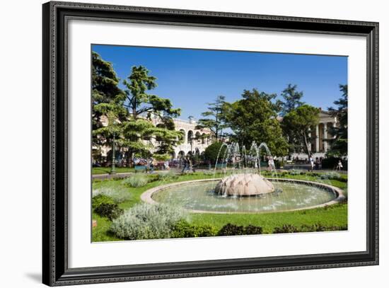 Public Garden, Piazza Bra, Verona, UNESCO World Heritage Site, Veneto, Italy, Europe-Nico-Framed Photographic Print