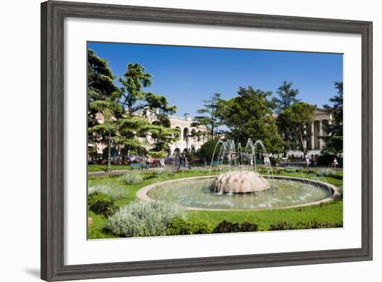 Public Garden, Piazza Bra, Verona, UNESCO World Heritage Site, Veneto, Italy, Europe-Nico-Framed Photographic Print