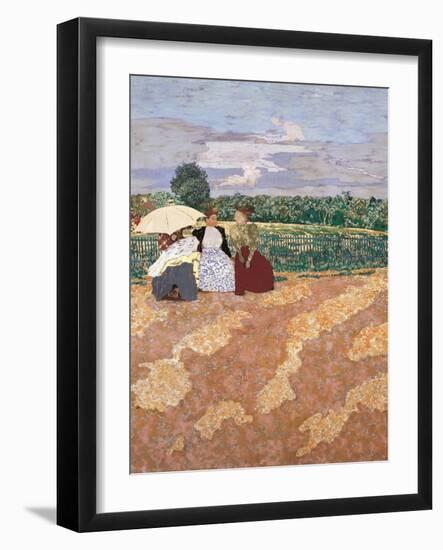 Public Gardens, Conversation-Edouard Vuillard-Framed Giclee Print