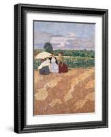 Public Gardens, Conversation-Edouard Vuillard-Framed Giclee Print