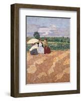 Public Gardens, Conversation-Edouard Vuillard-Framed Giclee Print