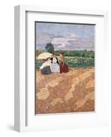 Public Gardens, Conversation-Edouard Vuillard-Framed Giclee Print