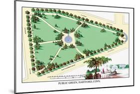 Public Green, Hartford, Connecticut-J. Weidermann-Mounted Art Print