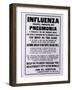 Public Health Poster Relating to the Spanish Flu Epidemic in Chicago During the Fall of 1918-null-Framed Art Print