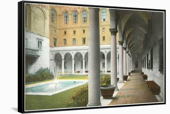 Public Library, Boston, Mass.-null-Framed Stretched Canvas