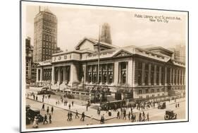 Public Library, New York City, Photo-null-Mounted Art Print