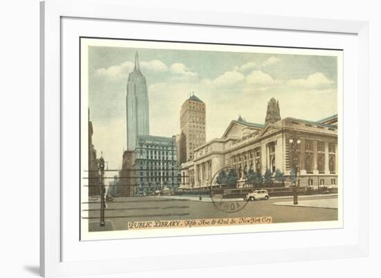 Public Library, New York City-null-Framed Premium Giclee Print