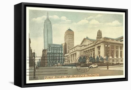 Public Library, New York City-null-Framed Stretched Canvas