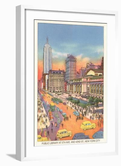 Public Library, New York City-null-Framed Art Print