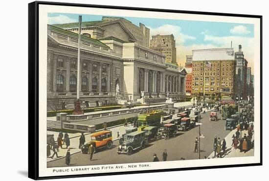 Public Library, New York City-null-Framed Stretched Canvas