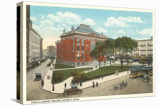 Public Library Square, Detroit, Michigan-null-Stretched Canvas