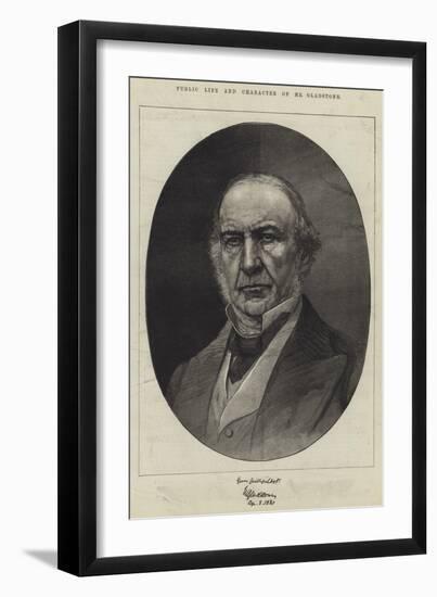 Public Life and Character of Mr Gladstone-null-Framed Giclee Print