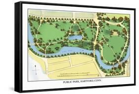 Public Park, Hartford, Connecticut-J. Weidermann-Framed Stretched Canvas