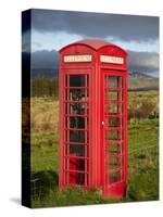 Public Phone Box, Ellishadder, Near Staffin, Trotternish Peninsula, Isle of Skye, Scotland-David Wall-Stretched Canvas