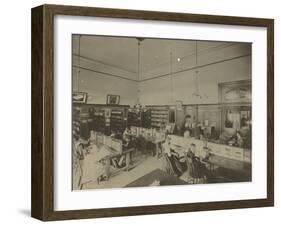 Public Reading Rooms at the Public Library, Los Angeles, CA, C.1905-null-Framed Photographic Print