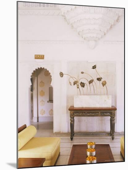 Public Seating Area in the Grand Durbar Hall, Devi Garh Fort Palace Hotel, Near Udaipur, India-John Henry Claude Wilson-Mounted Photographic Print