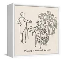 Public Speaking-William Heath Robinson-Framed Stretched Canvas