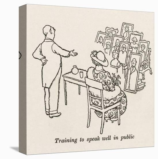 Public Speaking-William Heath Robinson-Stretched Canvas