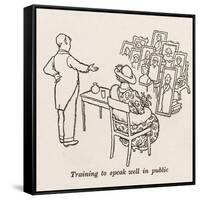 Public Speaking-William Heath Robinson-Framed Stretched Canvas