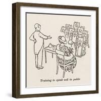 Public Speaking-William Heath Robinson-Framed Art Print