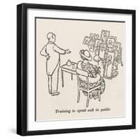 Public Speaking-William Heath Robinson-Framed Art Print