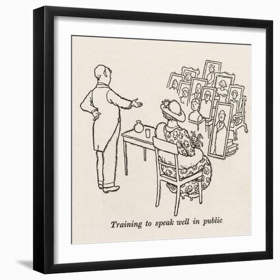 Public Speaking-William Heath Robinson-Framed Art Print