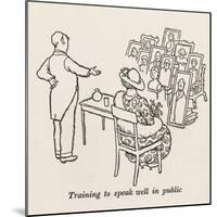 Public Speaking-William Heath Robinson-Mounted Art Print