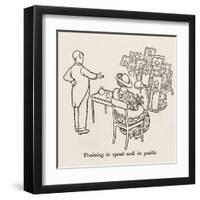 Public Speaking-William Heath Robinson-Framed Art Print